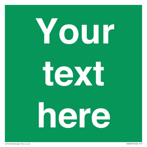 Custom Safe Condition: Blank (green) sign